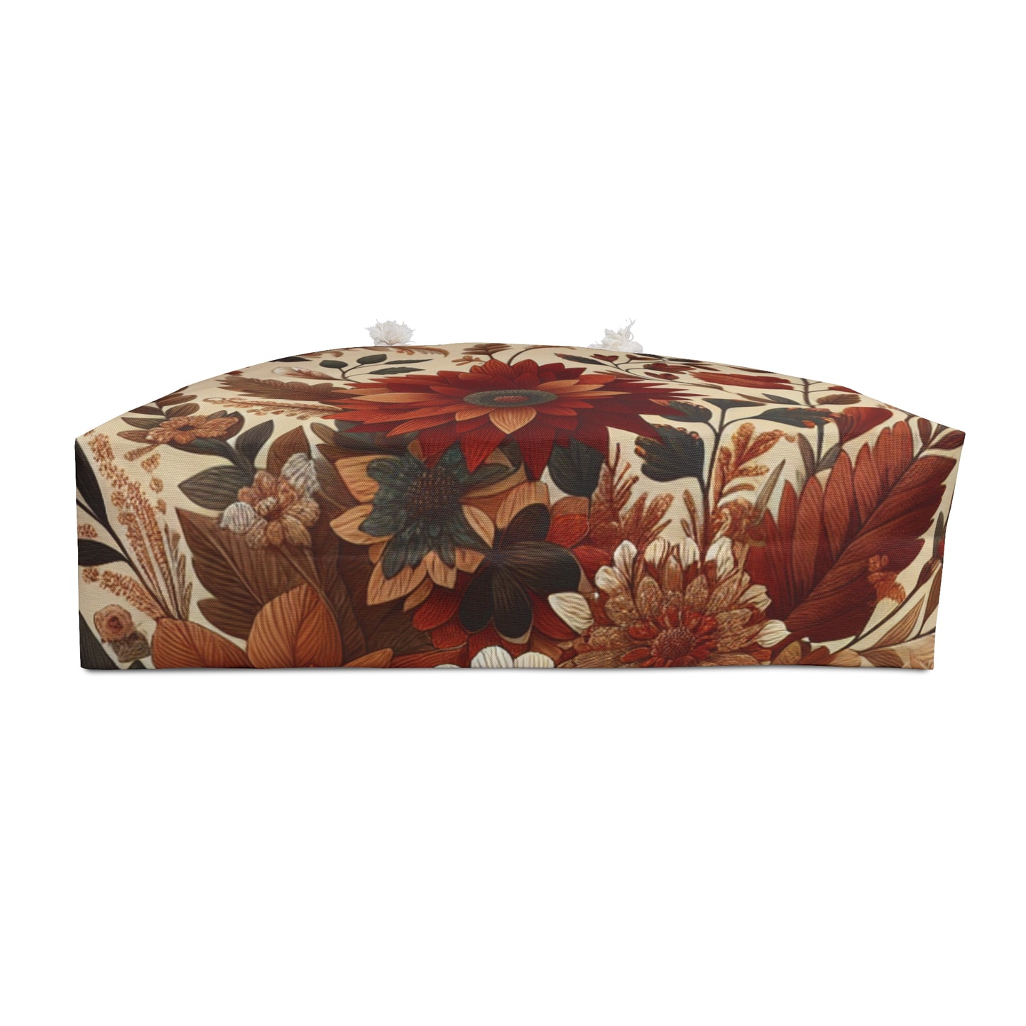 Rust Colored Floral Weekender Tote