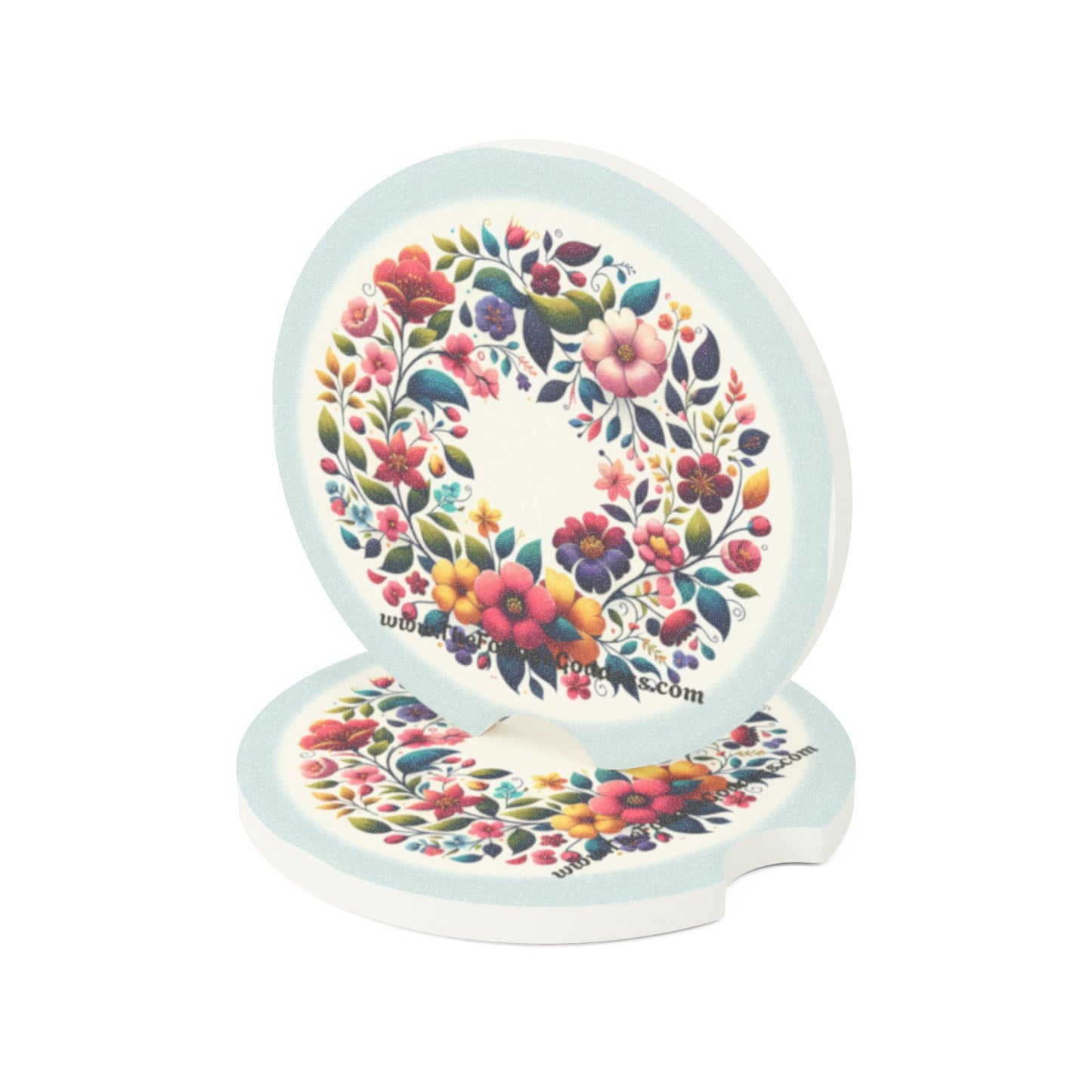 Soapstone Car Coaster Floral