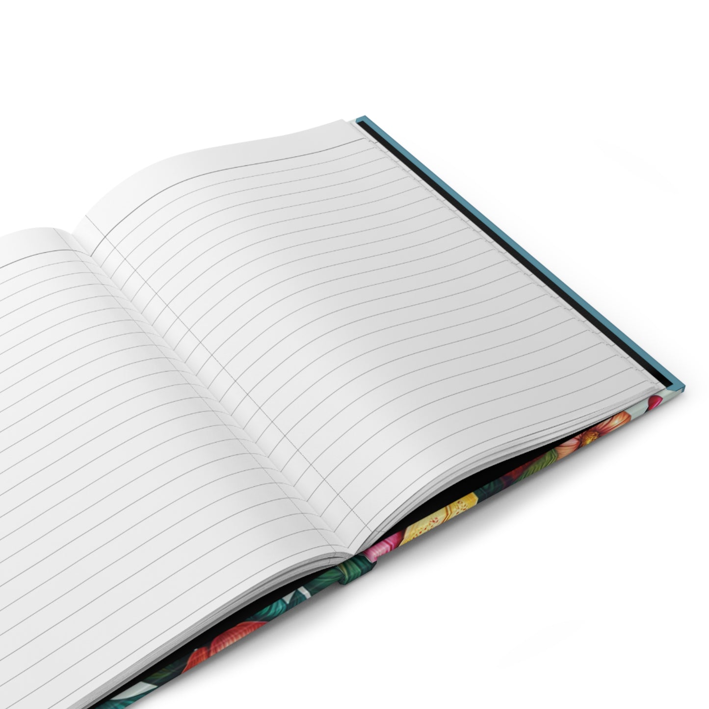 Floral Hardcover Journal - Vibrant Flower Design for Creative Writing