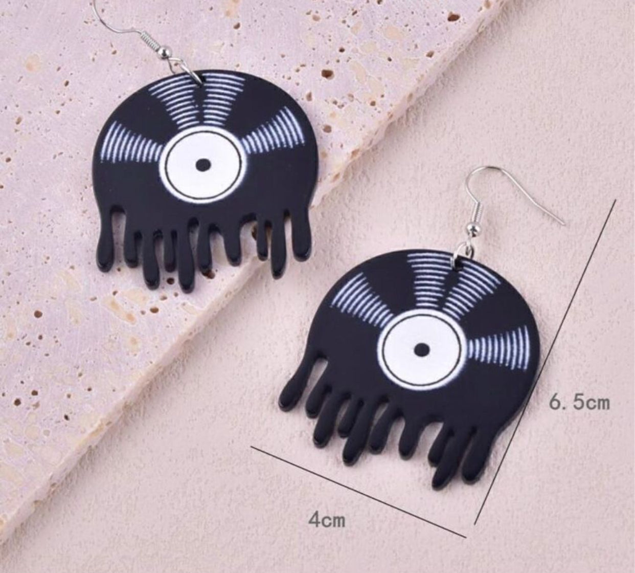 Music Record Dangle Earrings Acrylic Drop Earrings Drop your Record Spin