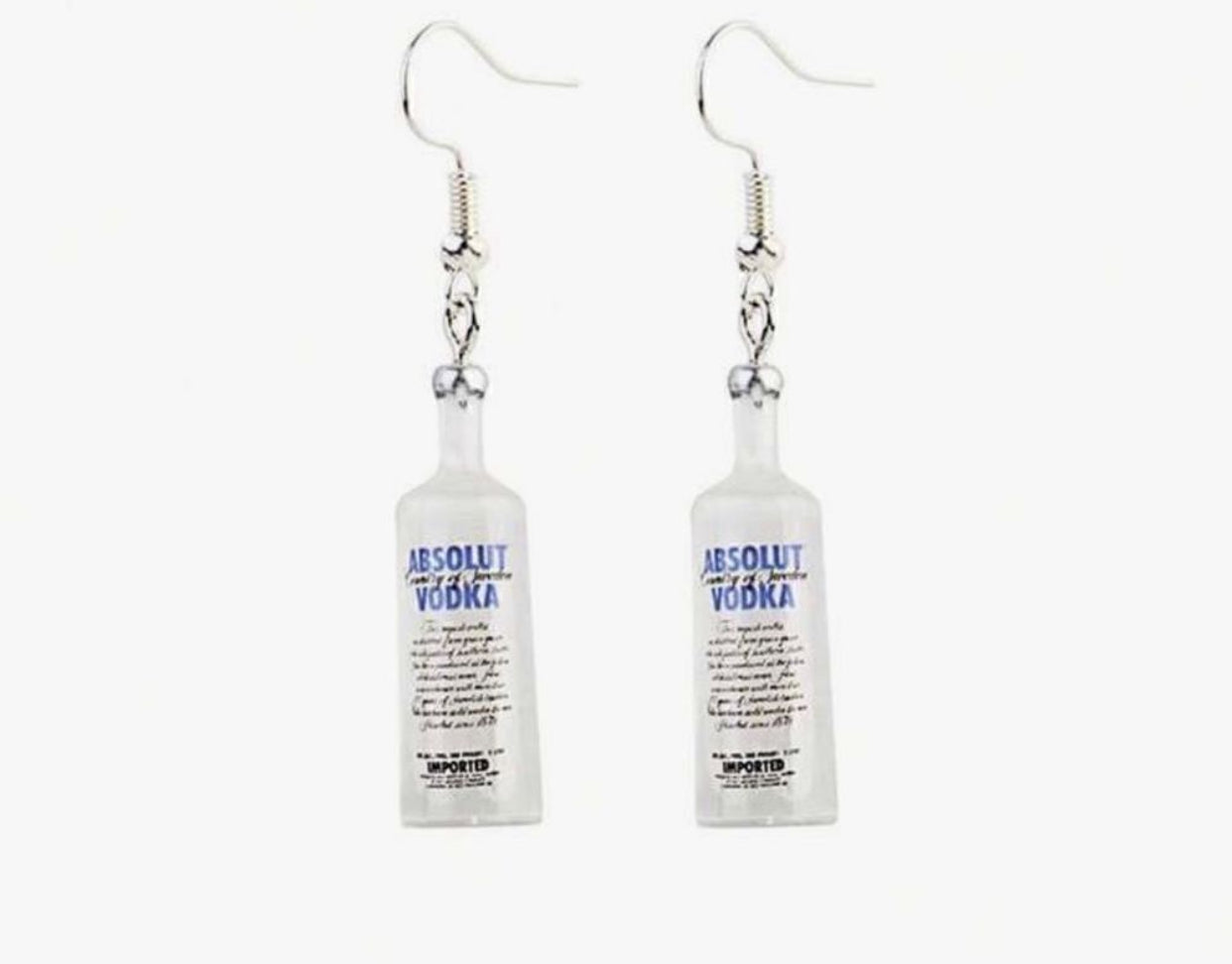 Vodka Earrings Liquor Funny Novel Jewelry Accessories Fashion Gift Dangling Part