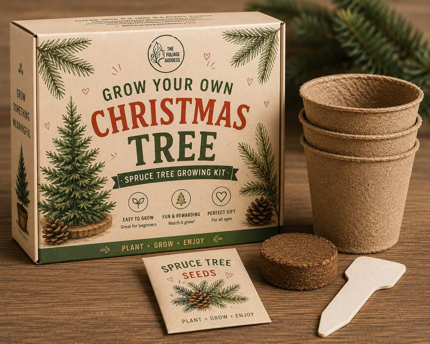 Grow Your Own Kit | Lavender, Pumpkin or Spruce Tree | DIY Plant Growing Gift | Kids STEM Activity | Gardening Gift | Eco Kit