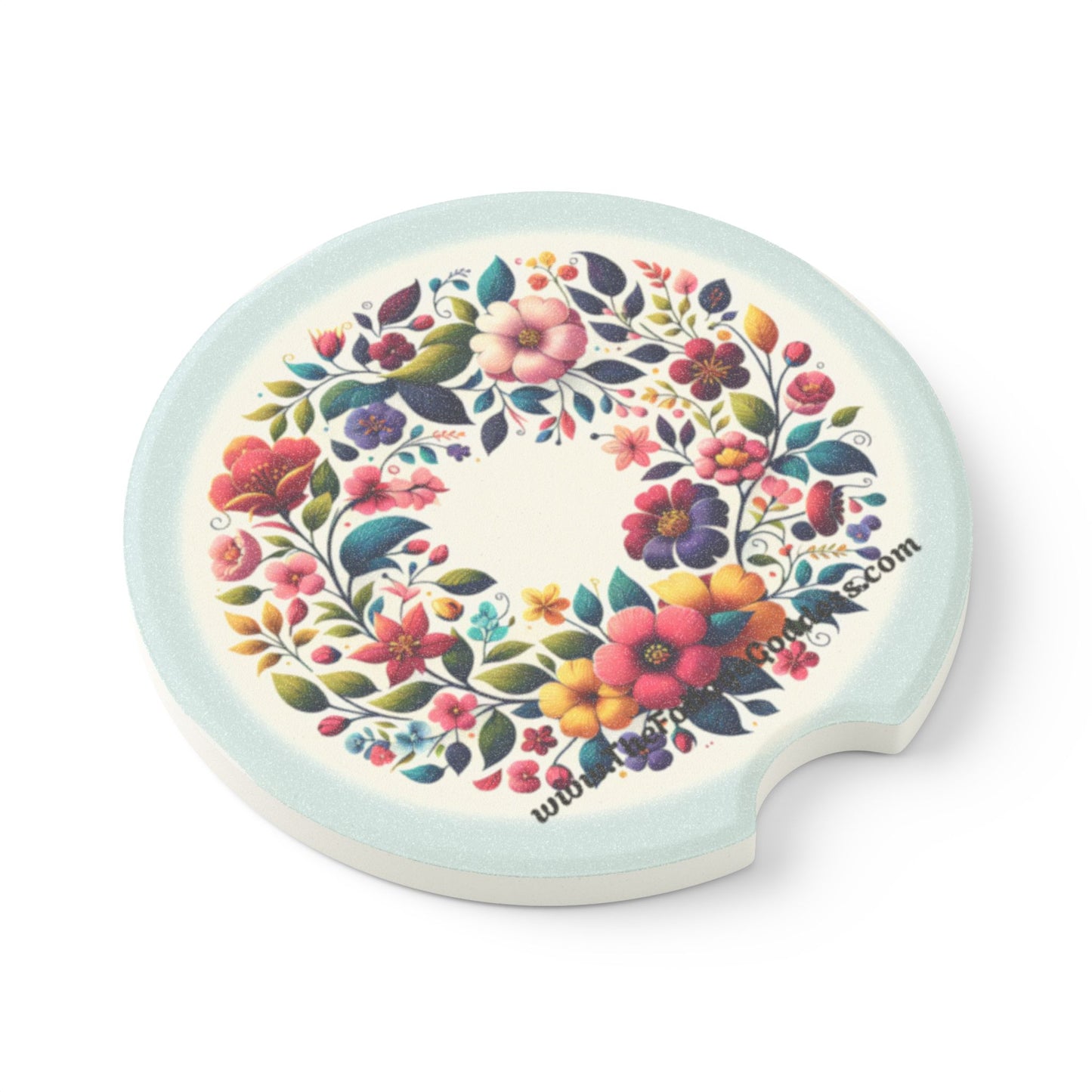 Soapstone Car Coaster Floral
