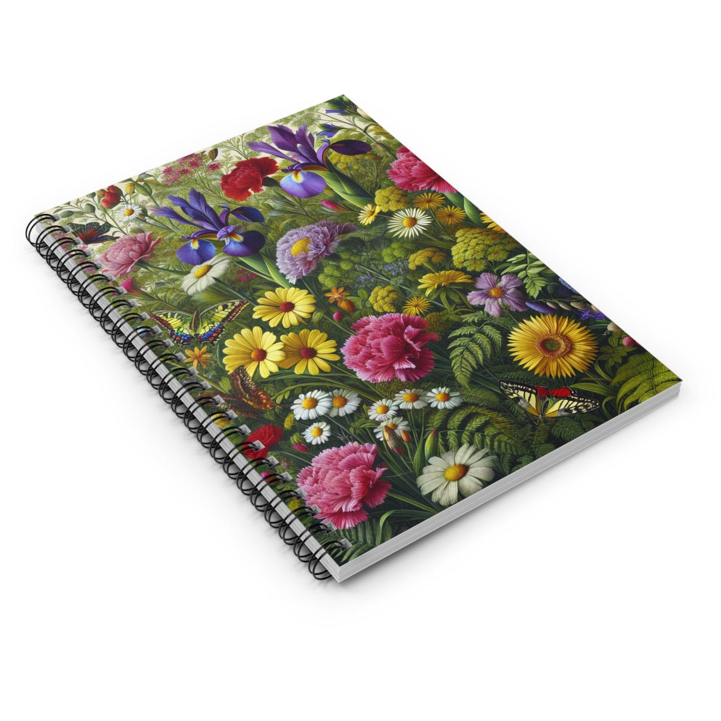 Floral Spiral Notebook Colorful Bright 6"x8"