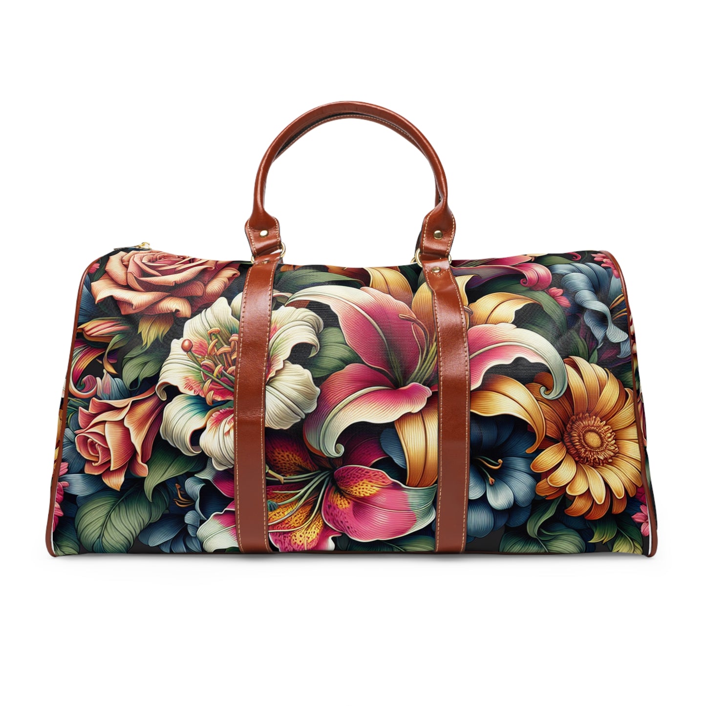 Floral Waterproof Travel Bag - Stylish & Durable for Adventurers