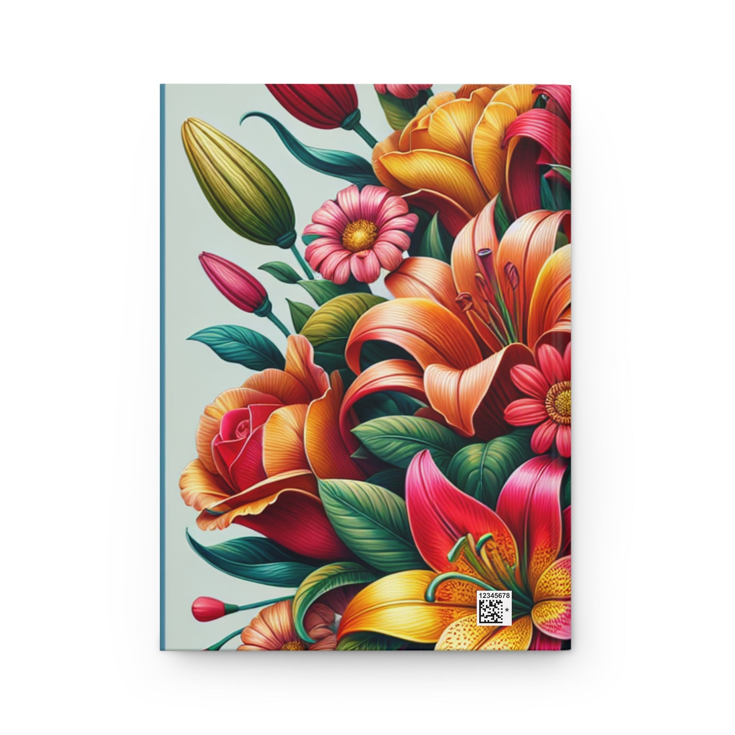 Floral Hardcover Journal - Vibrant Flower Design for Creative Writing