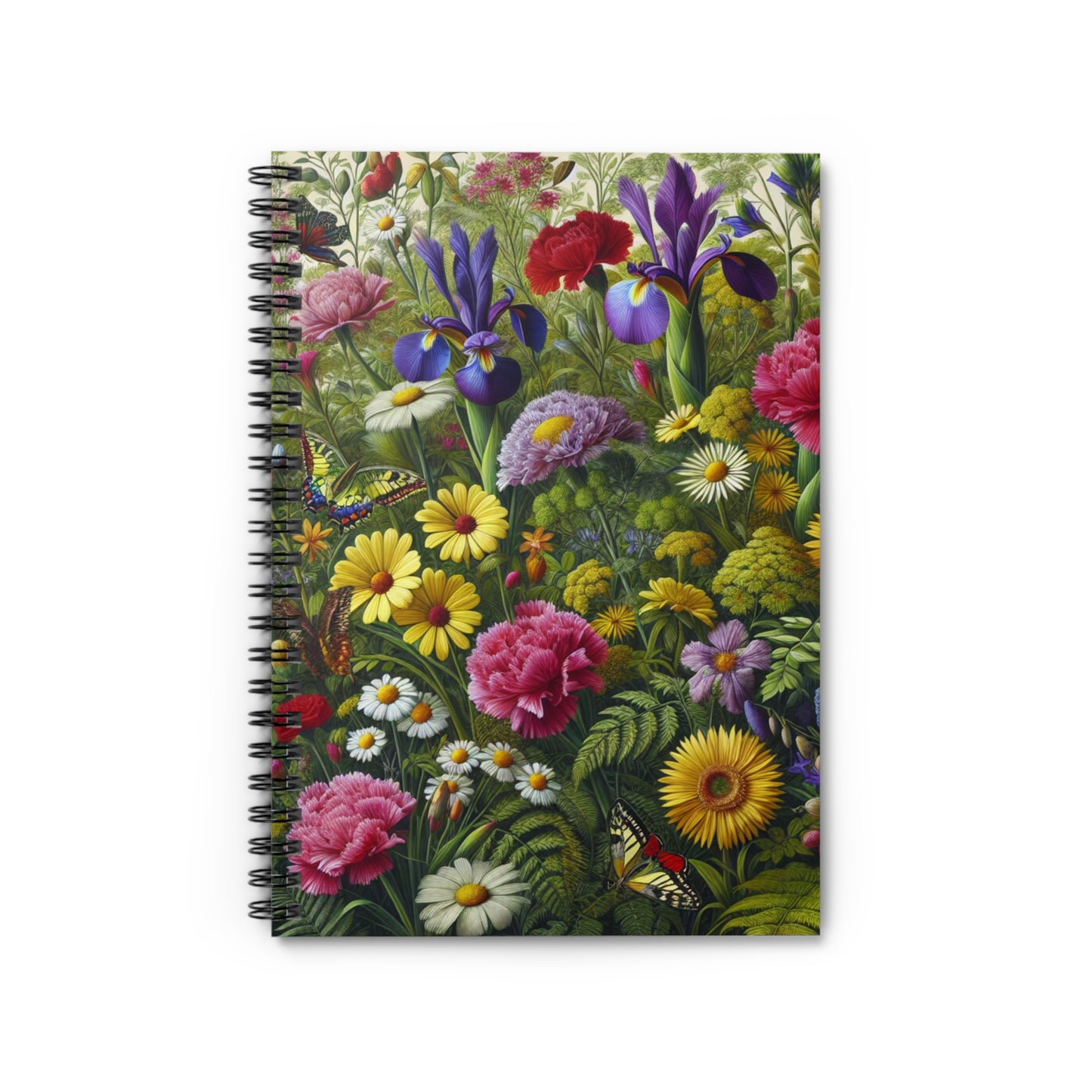 Floral Spiral Notebook Colorful Bright 6"x8"