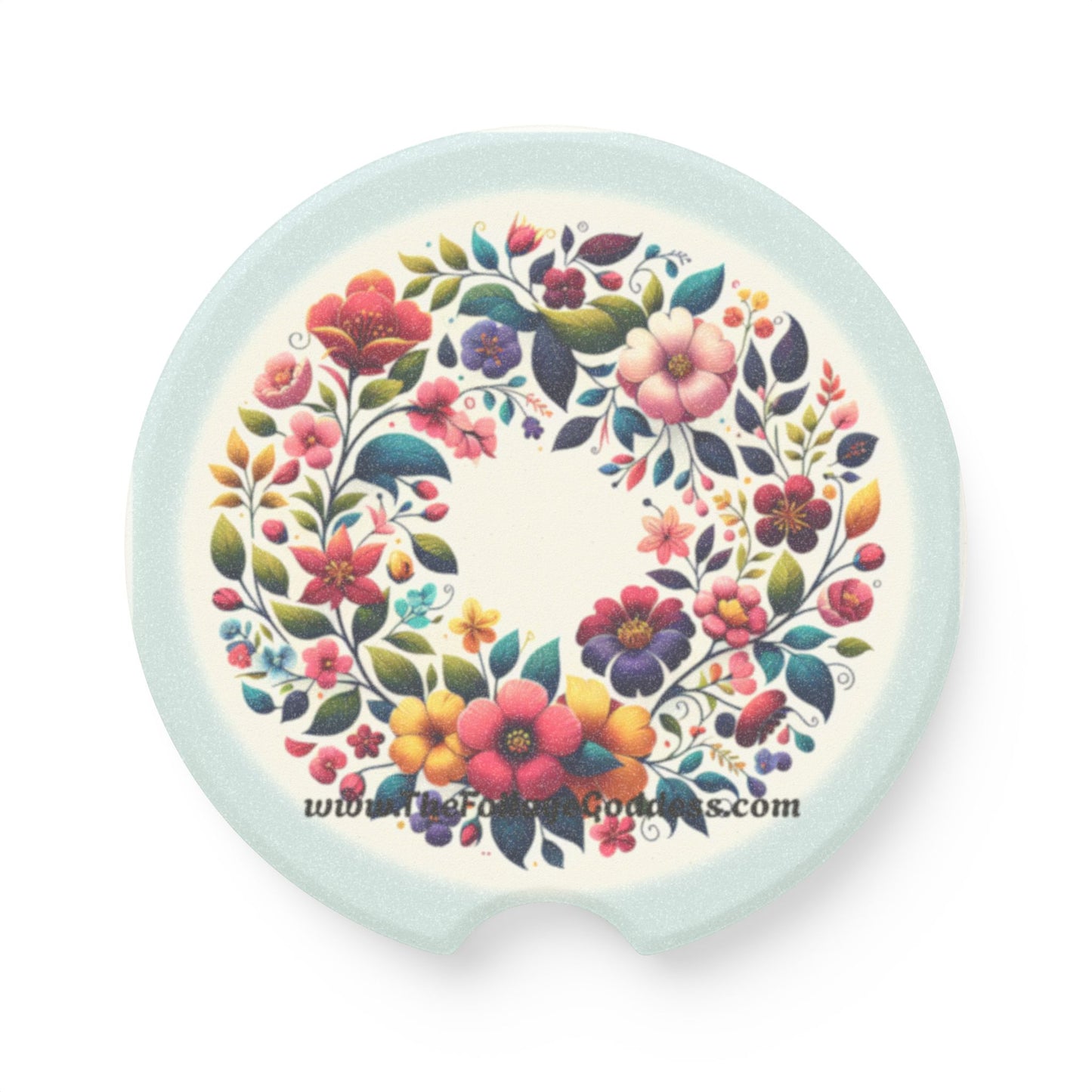 Soapstone Car Coaster Floral