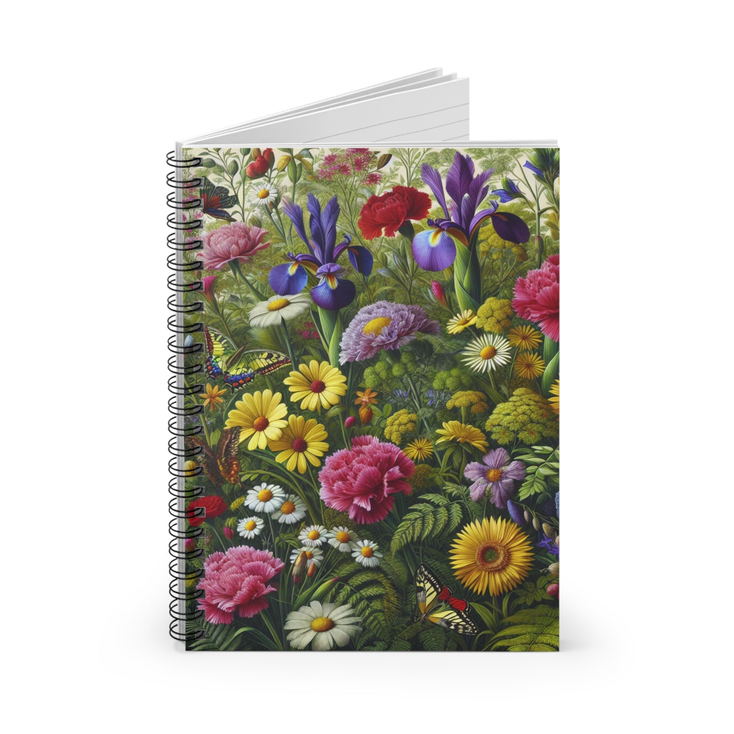 Floral Spiral Notebook Colorful Bright 6"x8"