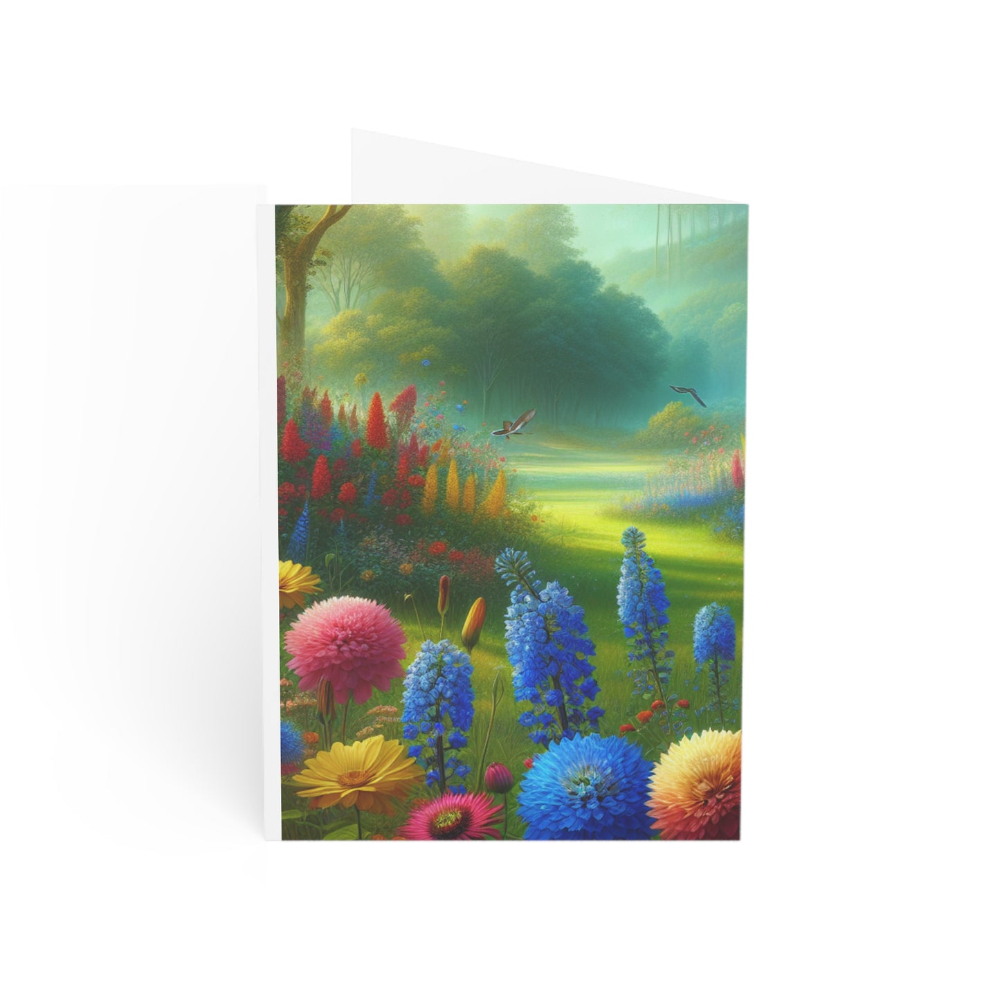 Floral Bird Greeting Cards (1, 10, 30, and 50pcs) Blank inside