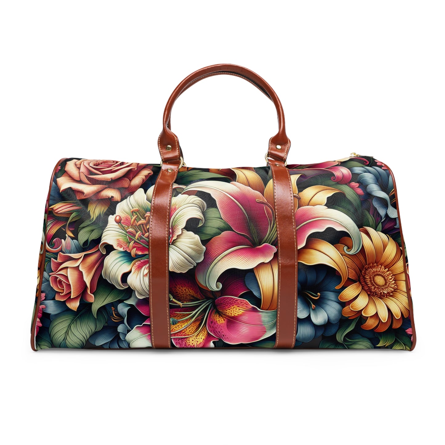 Floral Waterproof Travel Bag - Stylish & Durable for Adventurers