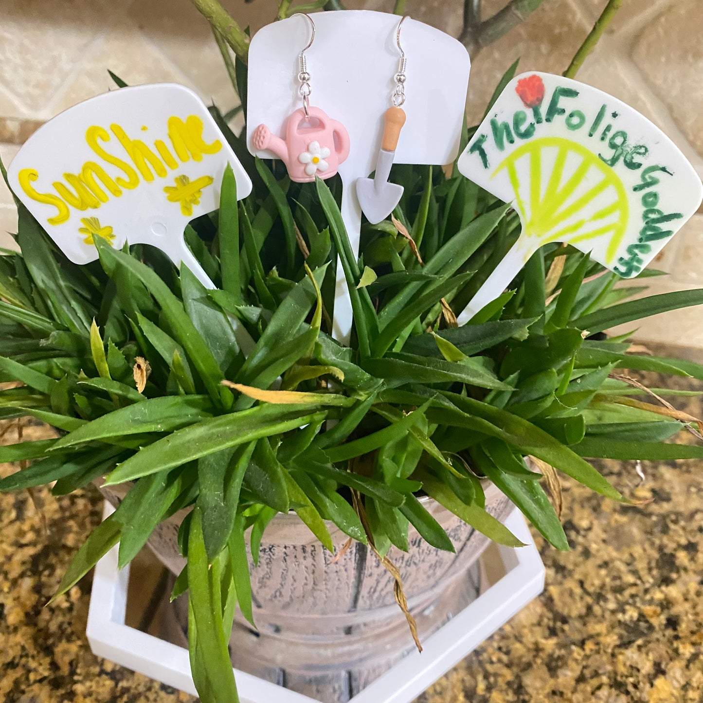 Gardening Tools Dangle Earrings | Plant Enthusiast's Cute Watering Can & Shovel Design – Quirky Fashion Accessories for Women