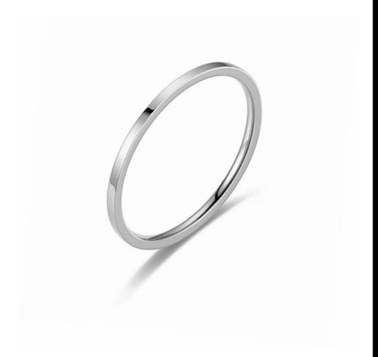 Size 10 Titanium Steel Ring Plain Band Women Joint Ring Exquisite Jewelry Access