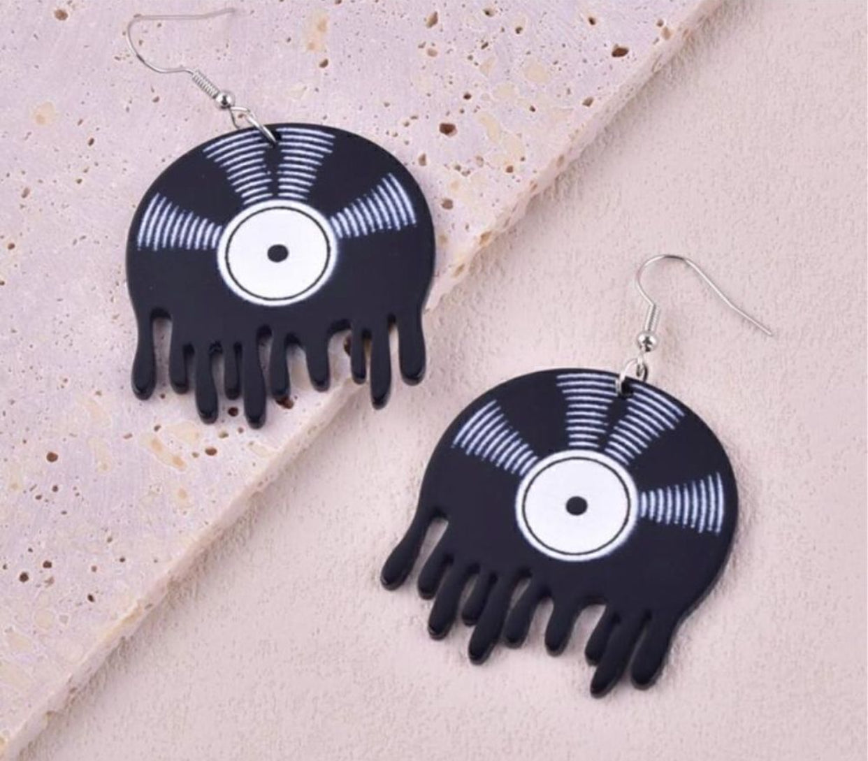 Music Record Dangle Earrings Acrylic Drop Earrings Drop your Record Spin