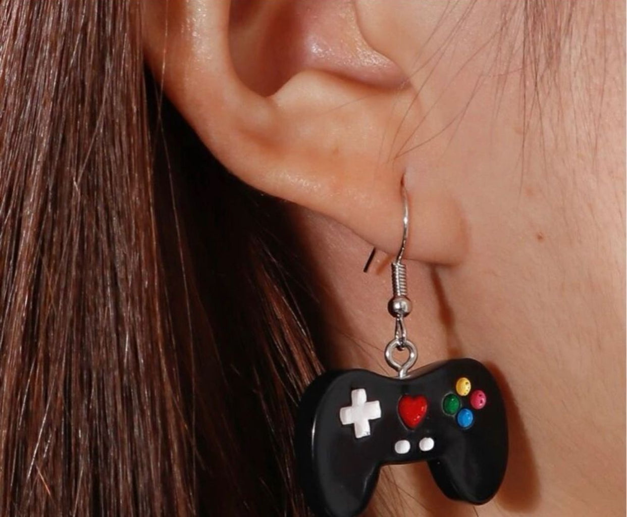 Game Remote Drop Earrings Novelty Gamming Gag Gift Halloween