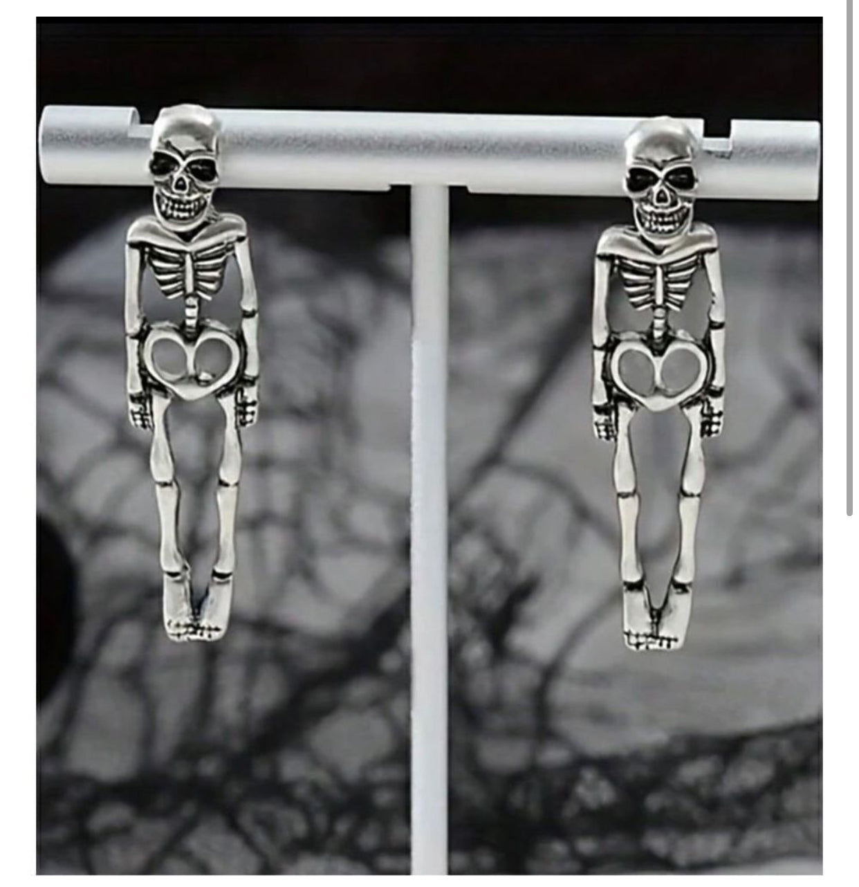 Unique Detachable Realistic Human Skull Skeleton Earrings For Women, Perfect For