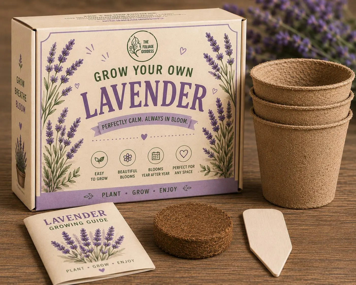 Grow Your Own Kit | Lavender, Pumpkin or Spruce Tree | DIY Plant Growing Gift | Kids STEM Activity | Gardening Gift | Eco Kit