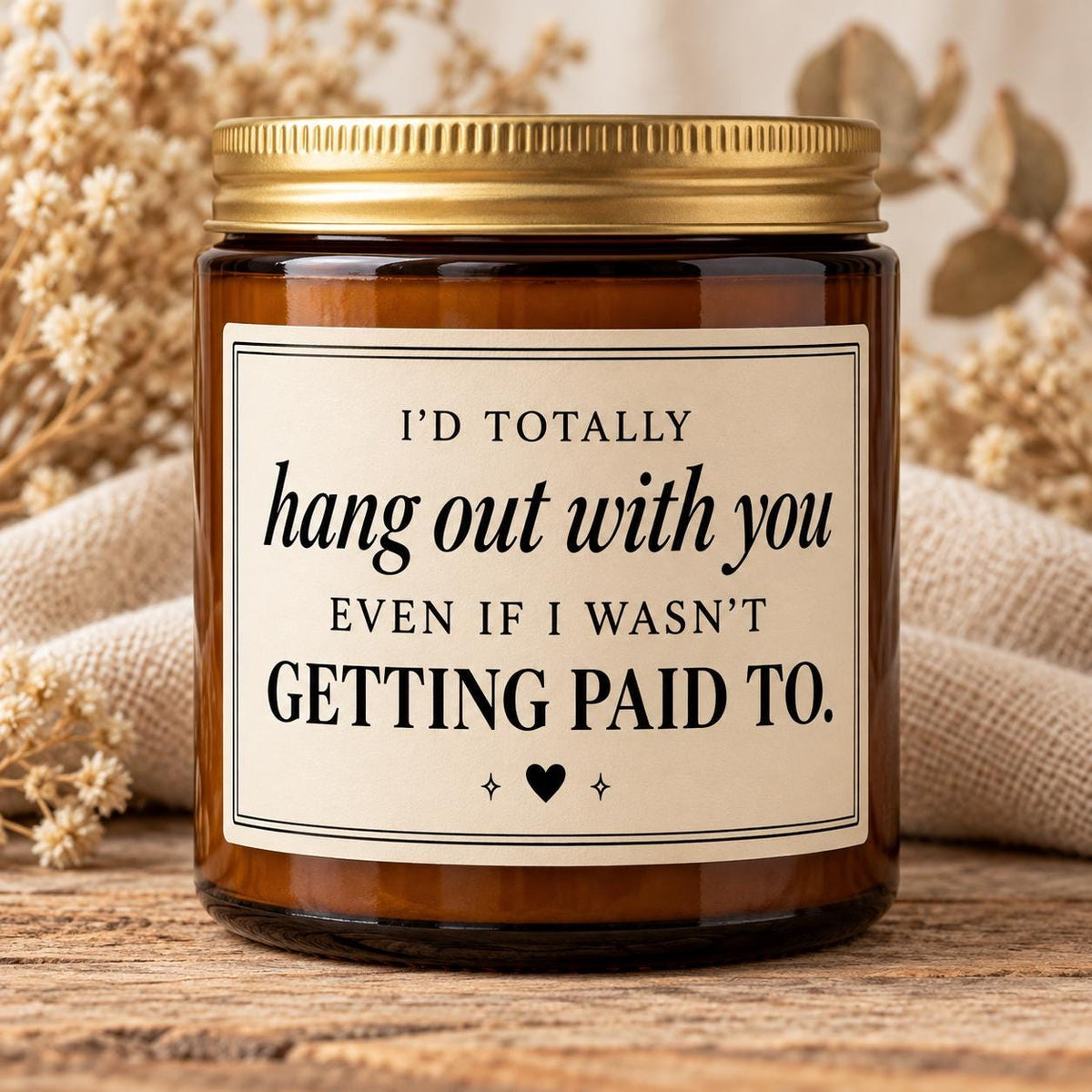 Funny Coworker Candle, Work Bestie Gift, Sarcastic Office Humor, Amber Jar Candle