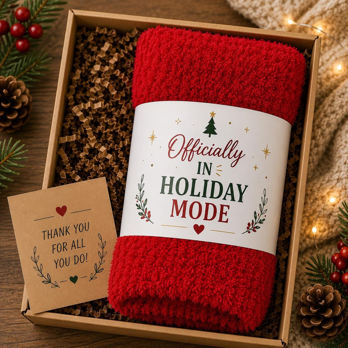 Employee Appreciation Gift, Corporate Christmas Gift, Staff Holiday Gift, Coworker Gift, Employee Christmas Gift, Fuzzy Socks Gift