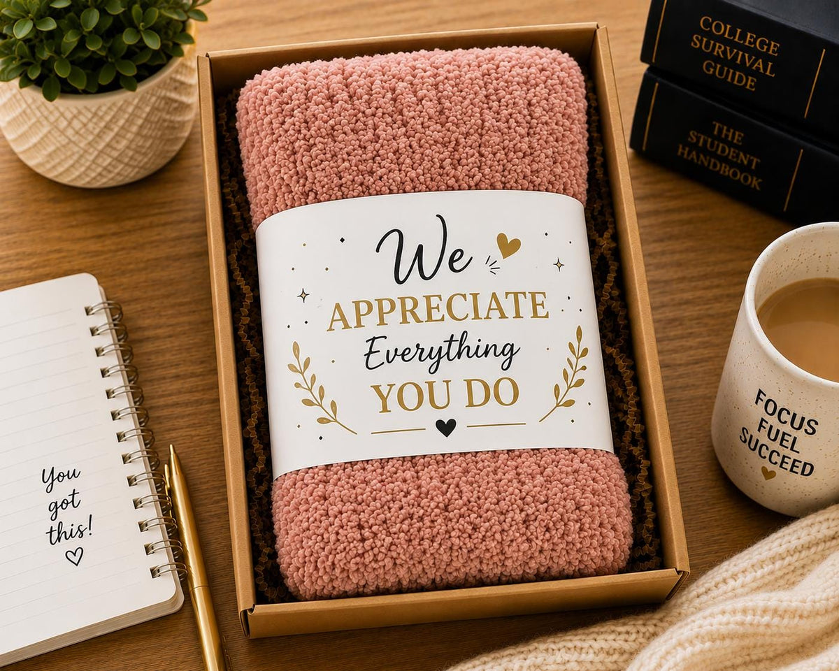 Employee Appreciation Gift, Corporate Christmas Gift, Staff Holiday Gift, Coworker Gift, Employee Christmas Gift, Fuzzy Socks Gift